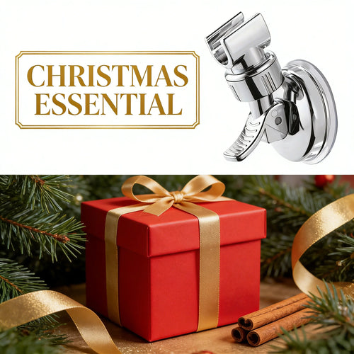 1-Piece Adjustable Shower Head Holder - Hands-Free Shower, Easy Installation, Perfect Bathroom Upgrade Gift for Holidays
